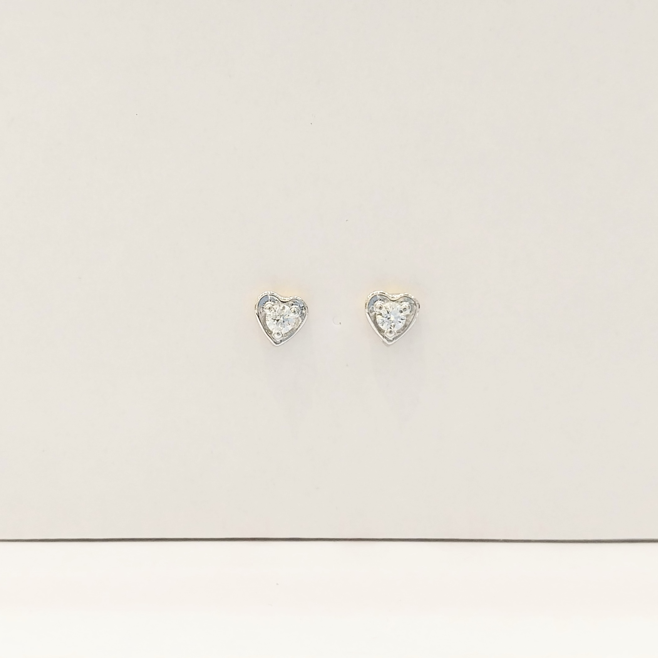Small Heart, Diamond Earring
